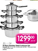 10 Piece Stainless Steel Cookware Set-Per Set