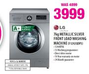 LG 7kg Metallic Silver Front Load Washing Machine(F1292QDPS)