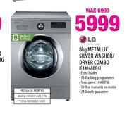 LG 8kg Metallic Silver Washer/Dryer Combo(F1496ADP4)