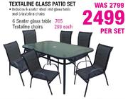 Textaline Glass Patio Set-Per Set