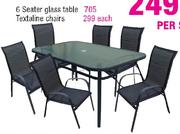 6 Seater Glass Table
