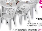 Rectangular Table White-135cm