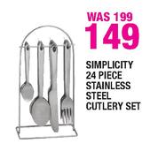 Simplicity 24 Piece Stainless Steel Cutlery Set