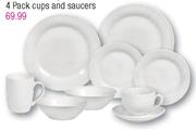 Mainstays Side Plates, Bowls Or Mugs-Per 4 Pack