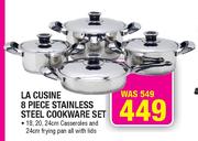 La Cusine 8 Piece Stainless Steel Cookware Set