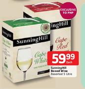 Sunning Hill Boxed Wine Assorted-5ltr Each