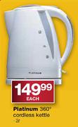 Platinum 360Deg. Cordless Kettle-2Ltr