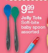 Jolly Tots Soft-Bite Baby Spoon Assorted-Each