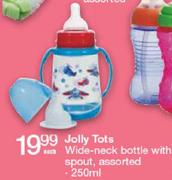 Jolly Tots Wide-Neck Bottle With Spout, Assorted-250ml Each