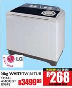 LG White Twin Tub-14kg