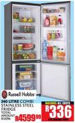 Russell Hobbs Combi Stainless Steel Fridge-340Ltr