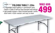 Mainstays Folding Table 1.22m