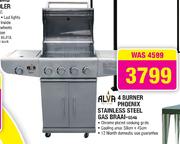 Alva 4 Burner Phoenix Stainless Steel Gas Braai-G546
