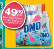 Omo Auto Washing Powder,2Kg/Liquid Detergent,750ml-Each