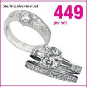 Sterling Silver Twin Set-Per Set