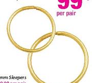 9Ct Gold 12mm Sleepers-Per Pair