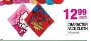 Character Face Cloth-Each