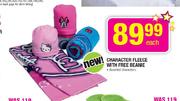 Character Fleece With Free Beanie-Each