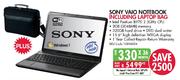 Sony Vaio Notebook Including Laptop Bag