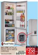 Russell Hobbs Metallic Fridge with Water Dispenser-350Ltr