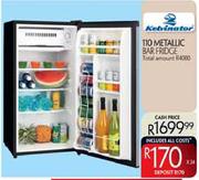 Kelvinator Metallic Bar Fridge-110Ltr