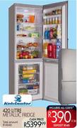 Kelvinator Metallic Fridge-420Ltr