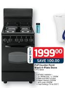 PnP Counter Point Black 4-Plate Stove