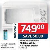PnP Counter Point 28ltr White Microwave Oven