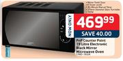 PnP Counter Point 19ltr Electronic Black Mirror Microwave Oven