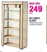 KD 5 Shelf Closet