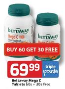Bettaway Mega C Tablets-60's + 30's Free
