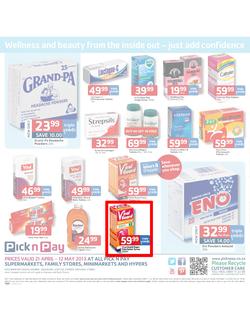 Pick n Pay : Health & beauty all taken care of (21 Apr - 12 May 2013), page 12