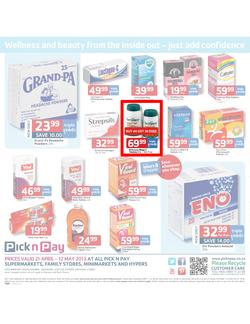 Pick n Pay : Health & beauty all taken care of (21 Apr - 12 May 2013), page 12