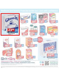 Pick n Pay : Health & beauty all taken care of (21 Apr - 12 May 2013), page 12