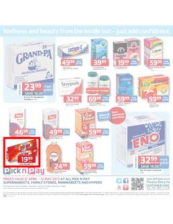 Pick n Pay : Health & beauty all taken care of (21 Apr - 12 May 2013), page 12