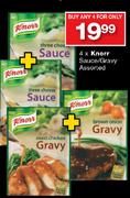 Knorr Sauce/Gravy Assorted-4's