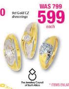 9ct Gold CZ Dressring-Each