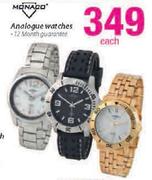 Monaco Analogue Watches-Each