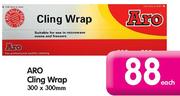 Aro Cling Wrap 300X300mm-Each