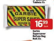 Garbie Supersaver Refuse Bag Roll-20's Each
