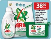 Ariel Machine Washing Powder-2kg  Or Liquid Detergent-1.5L Or Liquid Detergent Capsules-14's Each