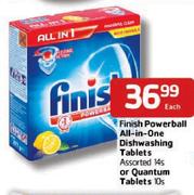 Finish-Powerball All-In-One Dishwashing Tablets Assorted-14's Or Quantum Tablets-10's Each