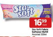 Sta-Soft-Fabric Softener Refill Assorted-500ml Each