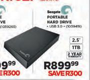 Seagate Portable 1TB Hard Drive-2.5"