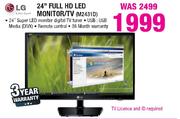 LG 24" Full HD LED Monitor/TV(M2431D)-Each
