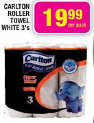 Carlton Roller Towel White-3's Per Pack