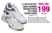 Dunlop Mens Hummer Squash Shoes Or Turbo Tennis Shoes Sizes 7-11-Per Pair