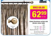 25mm Aluminium Curtain Rod-1m