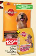 Pedigree Dog Food-7kg/8kg + Pedigree Chewy Meaty Nuggets-1.75kg