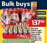 Castle Lager Cans Or Non-Returnable Bottles-24's
